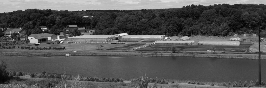 Old black and white photo of several job sites.