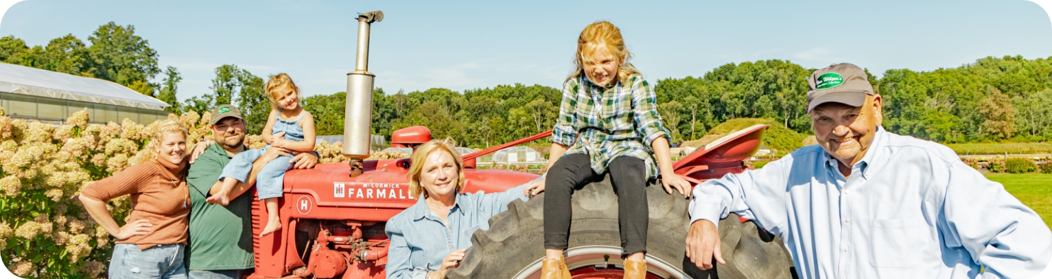 family on a tractor